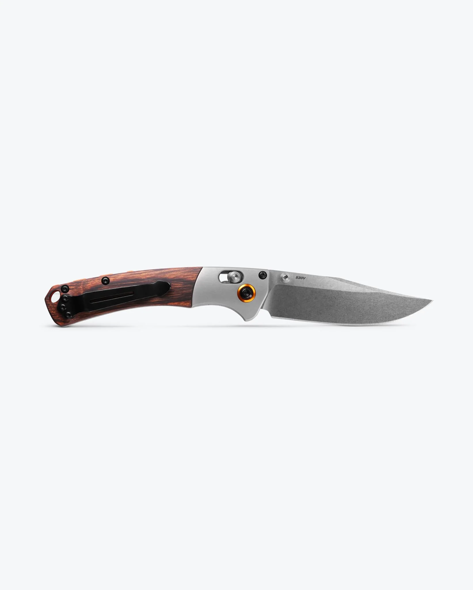 Mini Crooked River | Gray Aluminum & Wood | Clip-point - Image 4